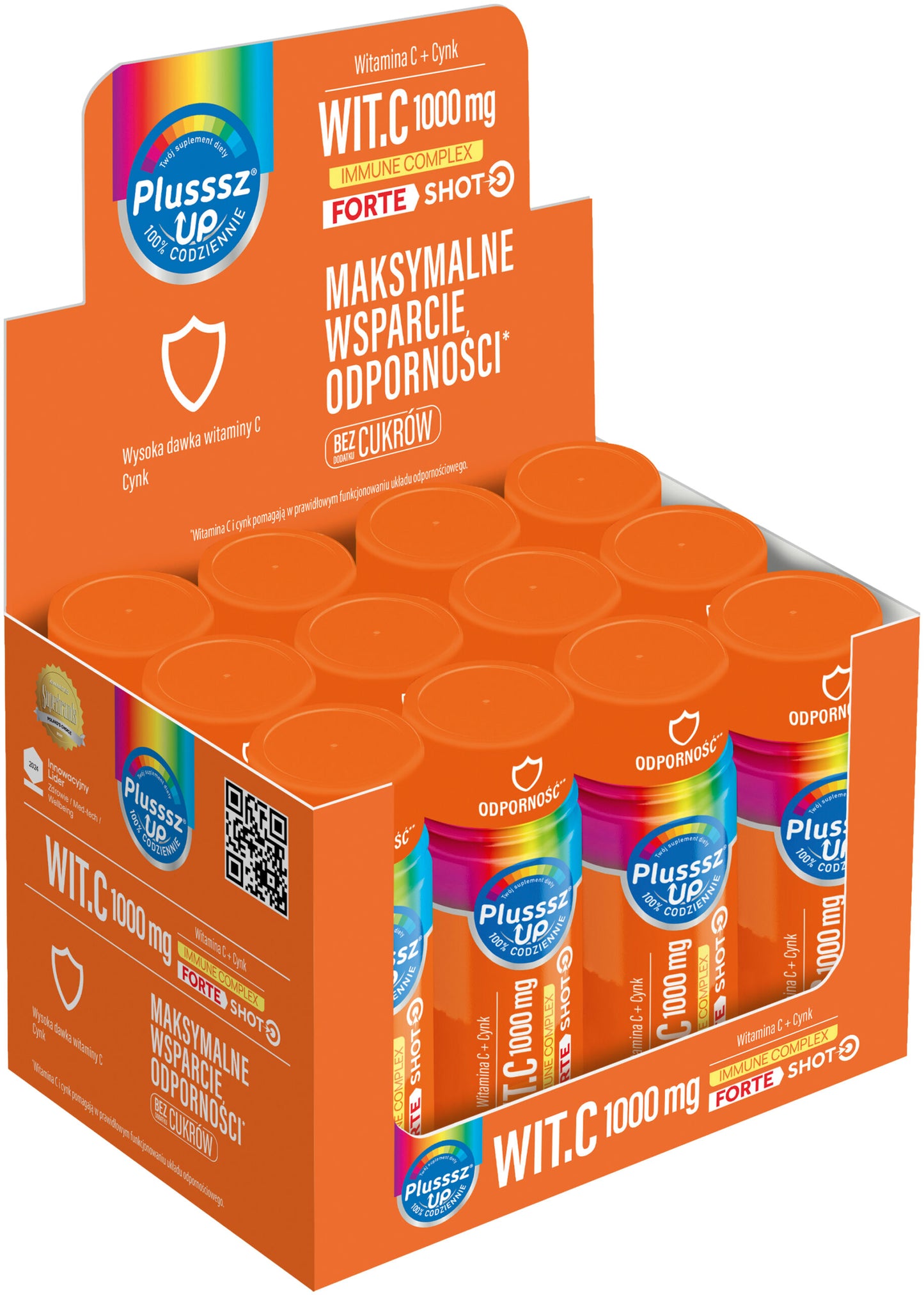 Plusssz Up Forte Shot Witamina C 1000 mg 50ml Zestaw 12 sztuk