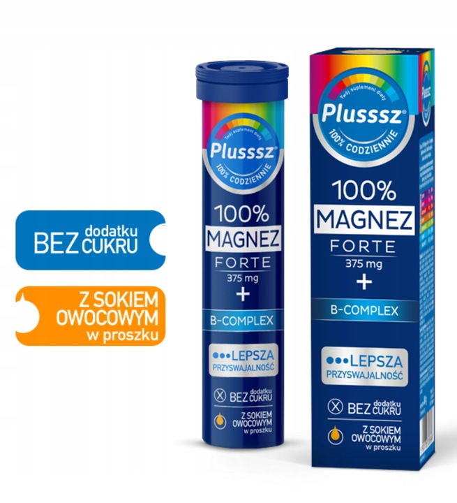 Plusssz Elektrolity + Magnez forte tabl musujące