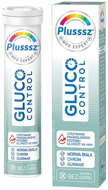 PLUSSSZ GLUCO CONTROL chrom morwa witamina B poziom cukru 20 tabletek mus.