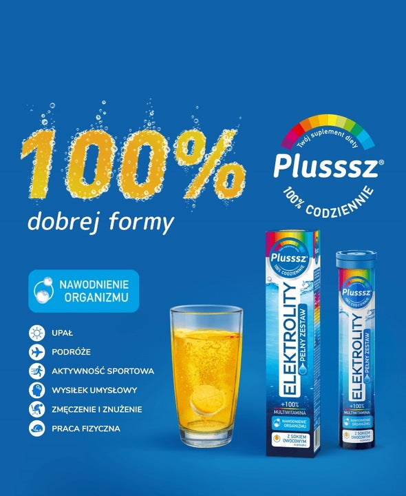 Plusssz Elektrolity + Magnez forte tabl musujące