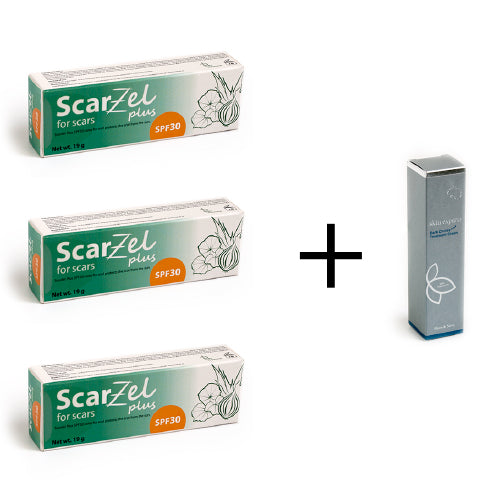 Scarżel Plus na Blizny SPF30 x 3 + Fleur de Sante Krem pod oczy 15ml za 1 zł