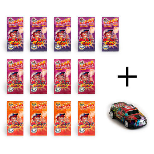 Lizak Multifan bez cukru x 13 + GRATIS SAMOCHODZIK
