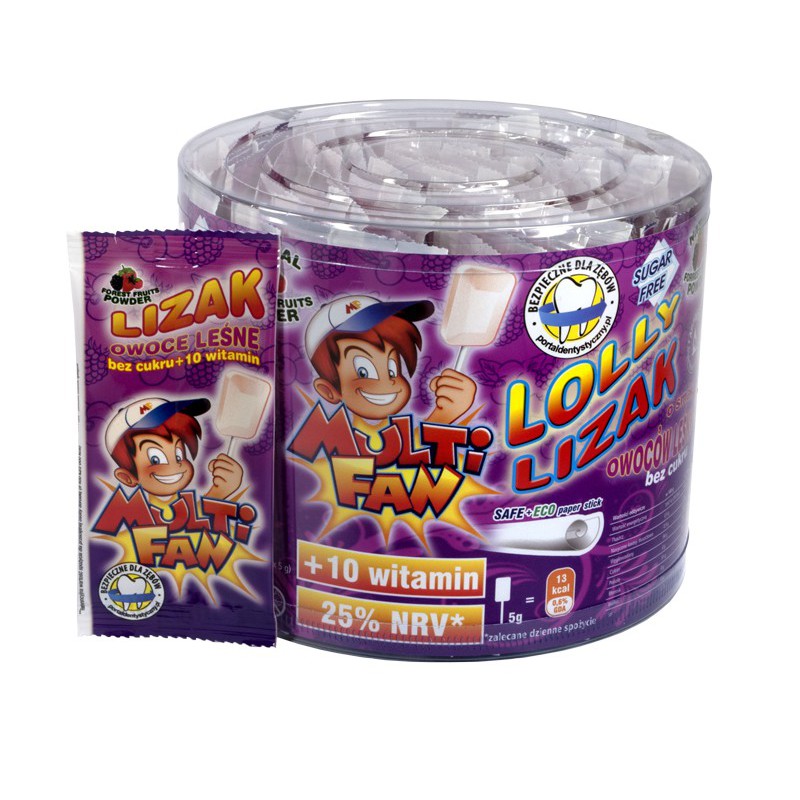 Lizak Multifan owoce leśne BOX 50 szt.