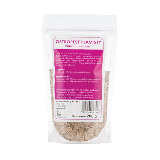 Ostropest plamisty (Sylibum marinum) ziarno mielone 200 g