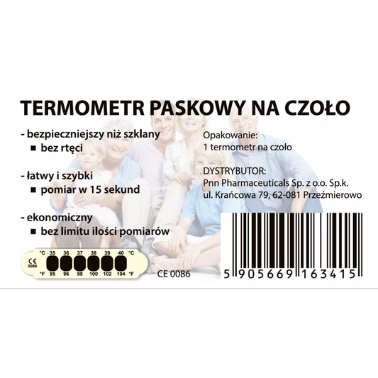 Termometr paskowy na czoło